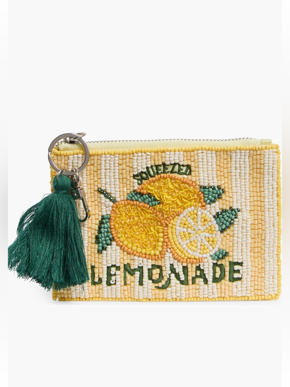 Squeezed Lemonade Beaded Coin Purse with Tassel